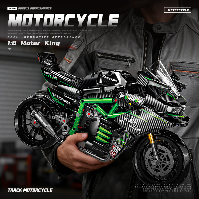 Kids Toys Unique - Crafted Classic 1:8 Motorbike High-Tech Model