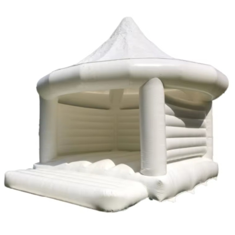 Kids Toys House - Inflatable White Wedding Bouncy House Outdoor