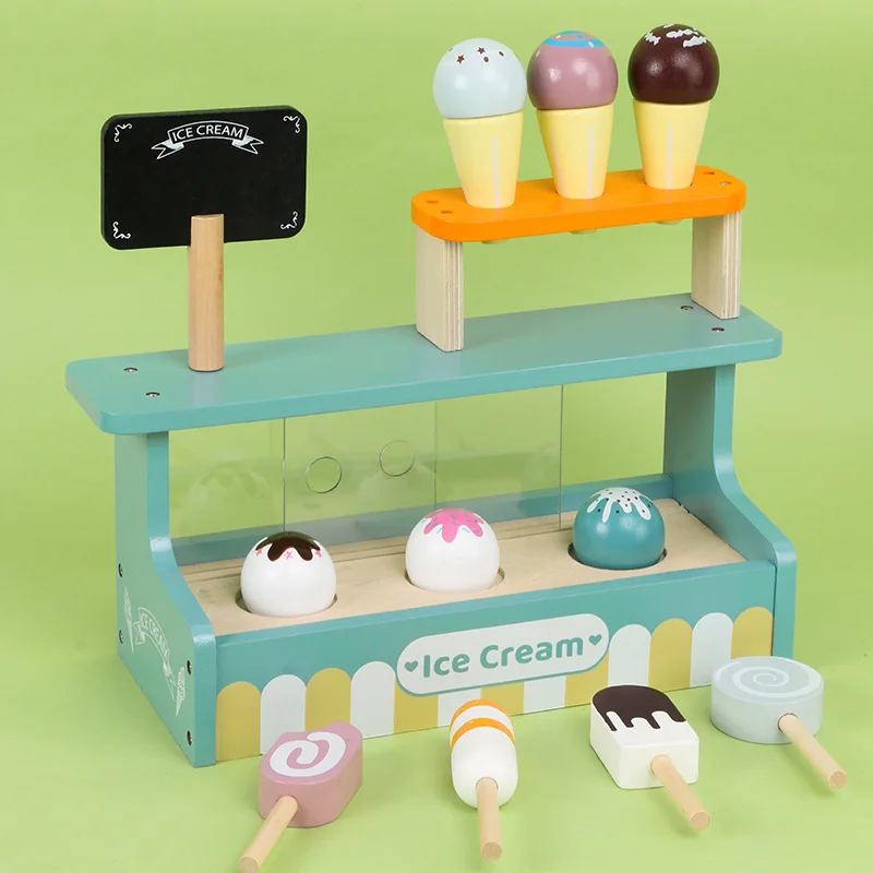 Play Kitchen Set - Wooden Play House Kitchen Toys Pretend
