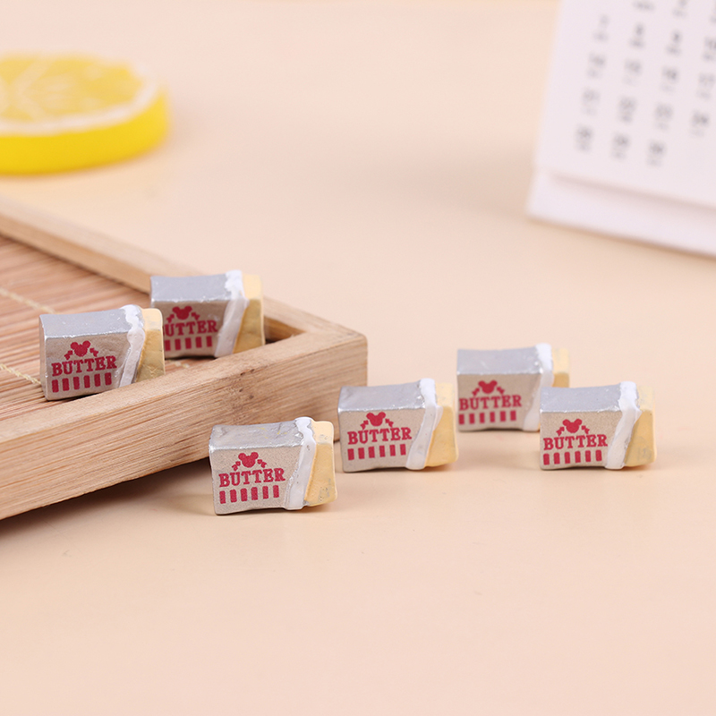 Play Kitchen Set - 6Pcs Simulation Food Butter Miniature Pretend