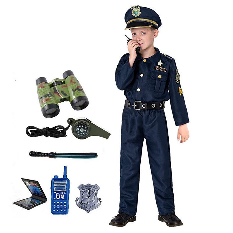 Sandbox Play Set - 3-12Y Cute American Child Police Officer