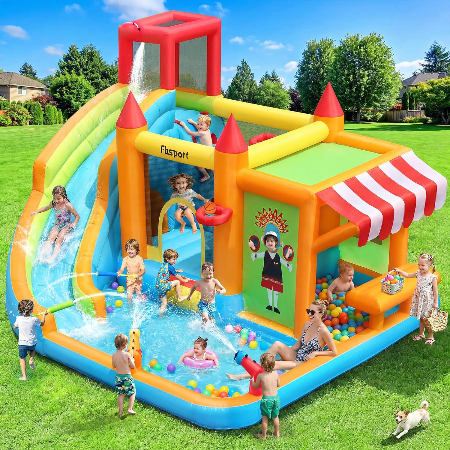 Inflatable Bounce House with W - Kids Toys House recension och pris