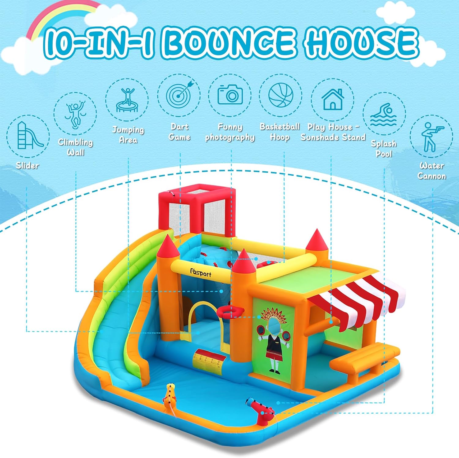 Inflatable Bounce House with W - Kids Toys House recension och pris