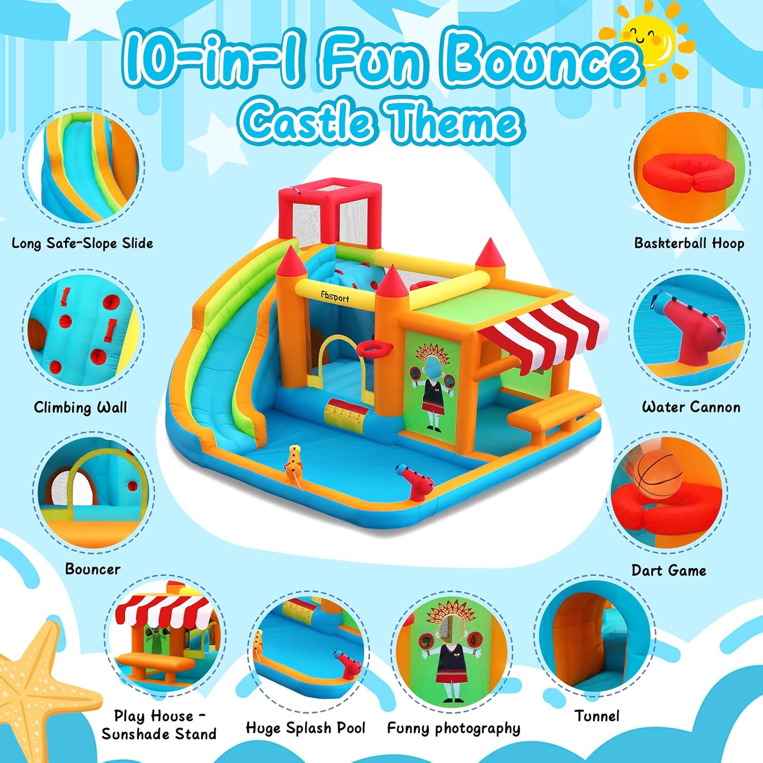 Inflatable Bounce House with W - Kids Toys House recension och pris
