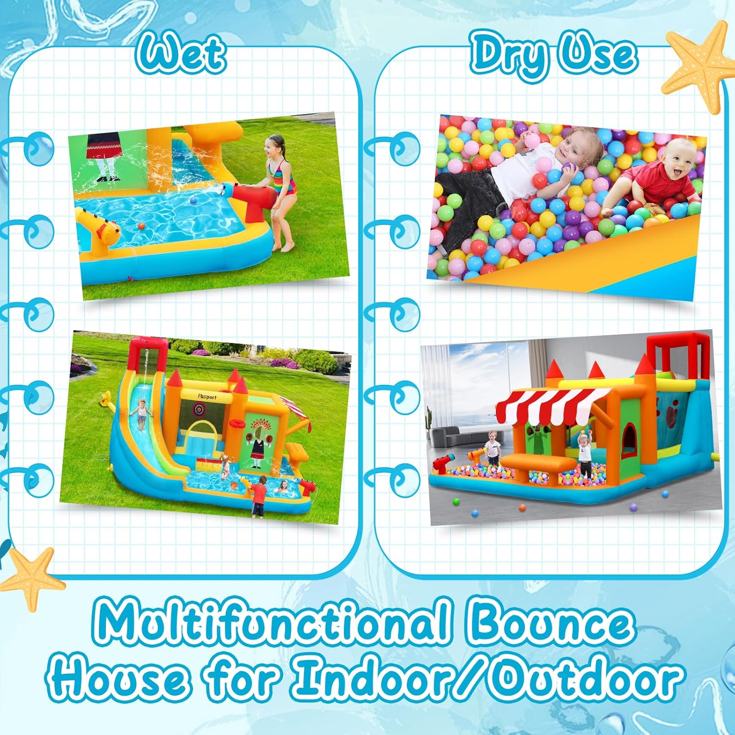 Inflatable Bounce House with W - Kids Toys House recension och pris