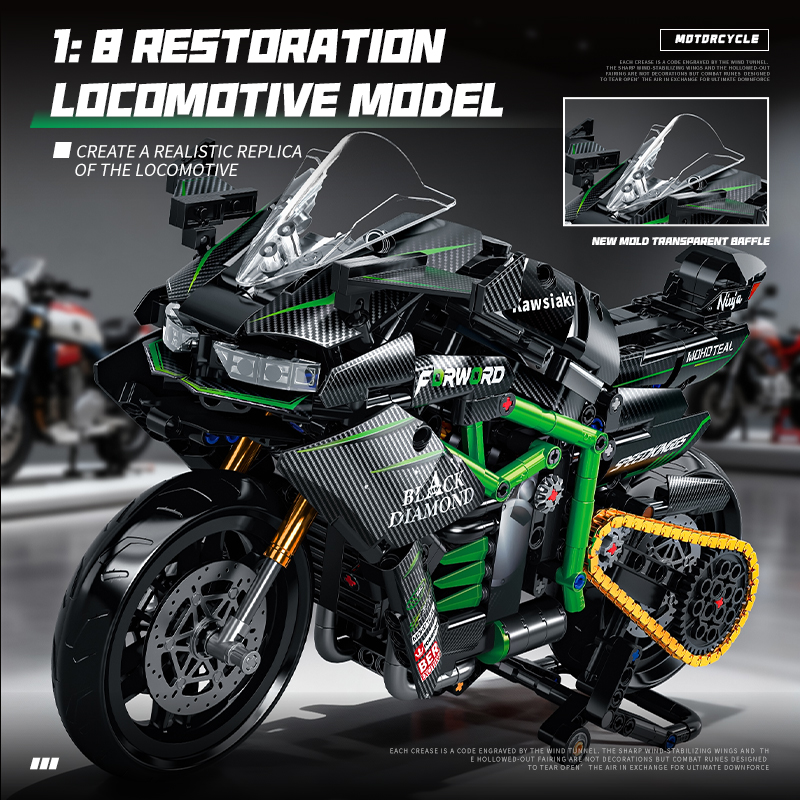 Crafted Classic 1:8 Motorbike  - Kids Toys Unique recension och pris