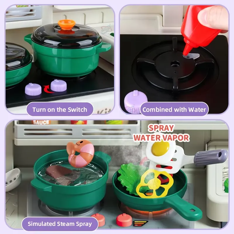 90cm Large Pretend Play Kitche - Play Kitchen Set recension och pris