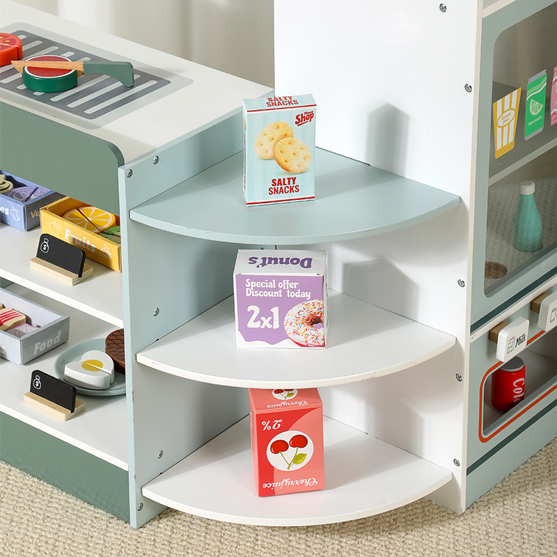 Kids Wooden Grocery Store Play - Toy Cash Register recension och pris