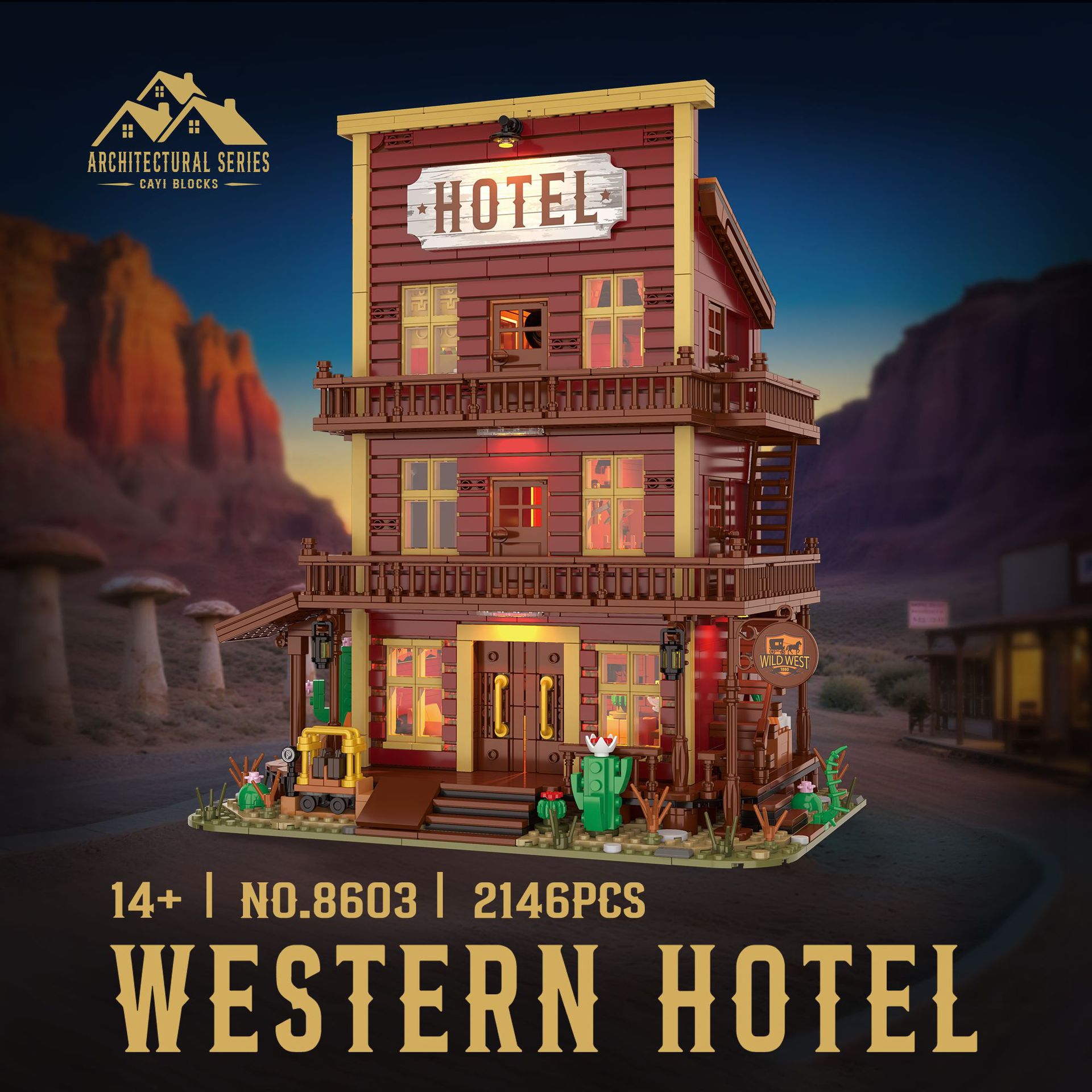 Western Hotel Cartoon Small Pa - Kids Toys Exhibition recension och pris