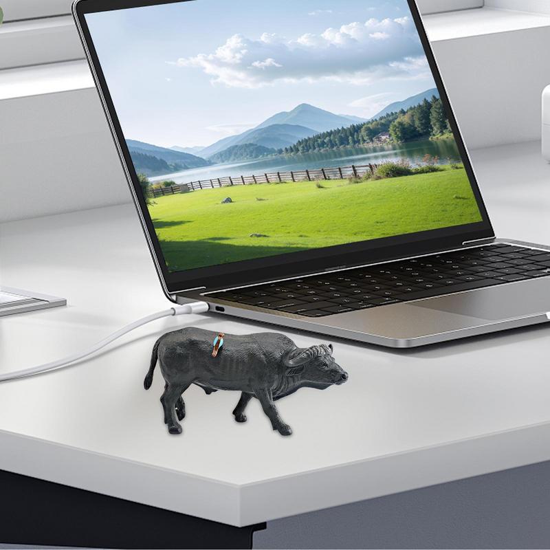 Cattle Farm Toy Bull Statue Fi - Kids Toys Exhibition recension och pris
