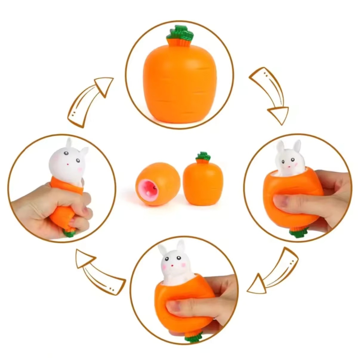 Cute Carrot Rabbit Squeeze Toy - Kids Toys Unique recension och pris