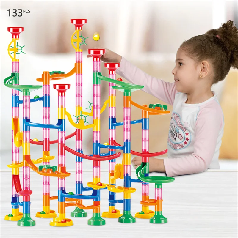 50-142PCS 3D Maze Ball Roll To - Marble Run Set recension och pris