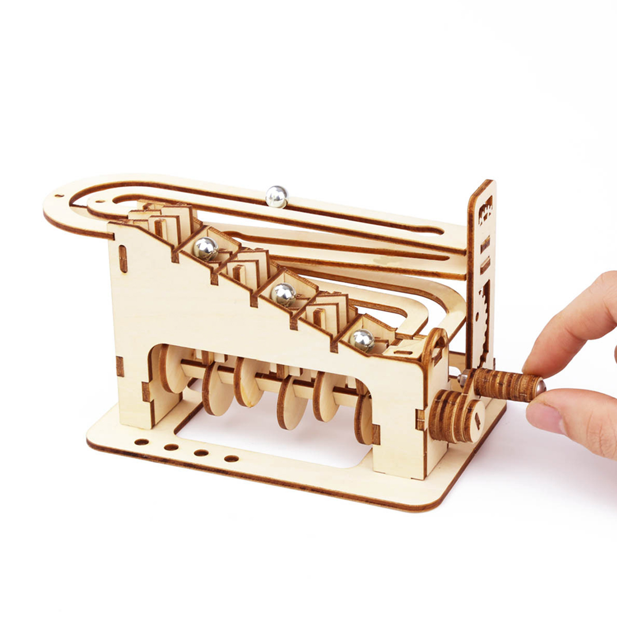 Spiral Marble Run 3D Wooden Pu - Marble Run Set recension och pris