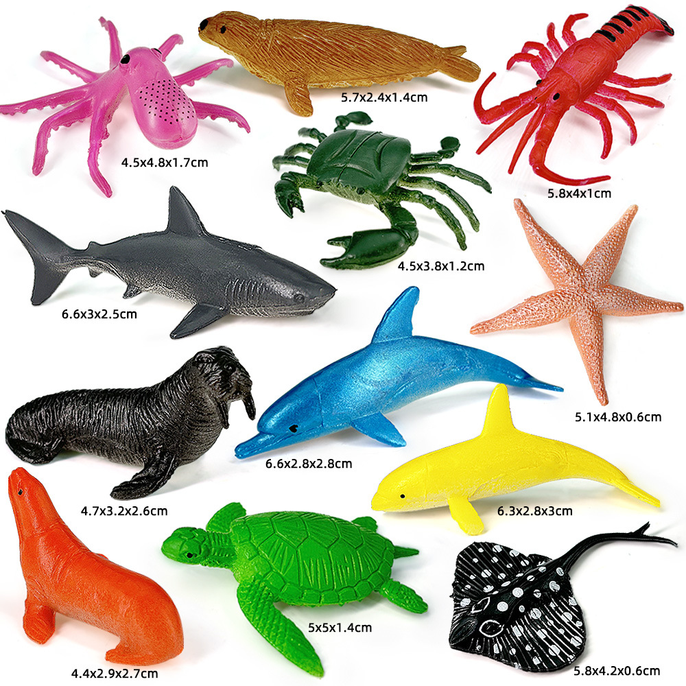12pcs Ocean Sea Life Set Anima - Sandbox Play Set recension och pris