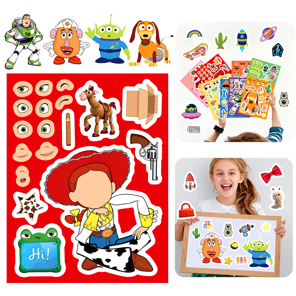 Toy Story 5 Make a Face Sticke - Kids Toys Return Gift recension och pris