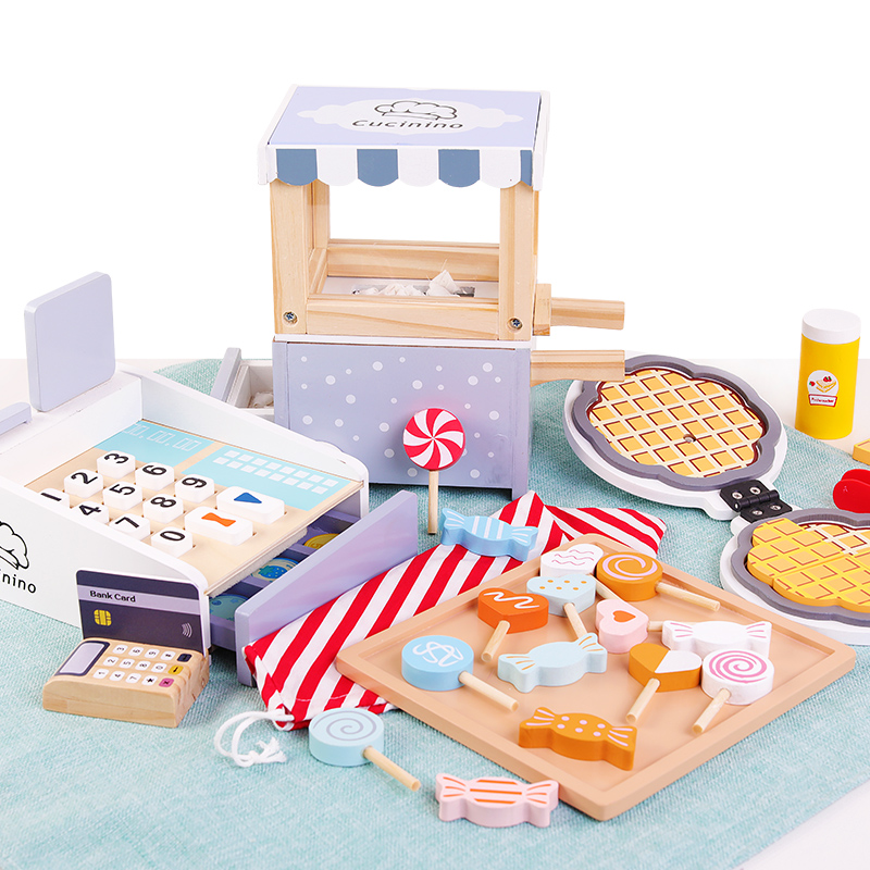 Wooden Kids Cash Register Pret - Toy Cash Register recension och pris