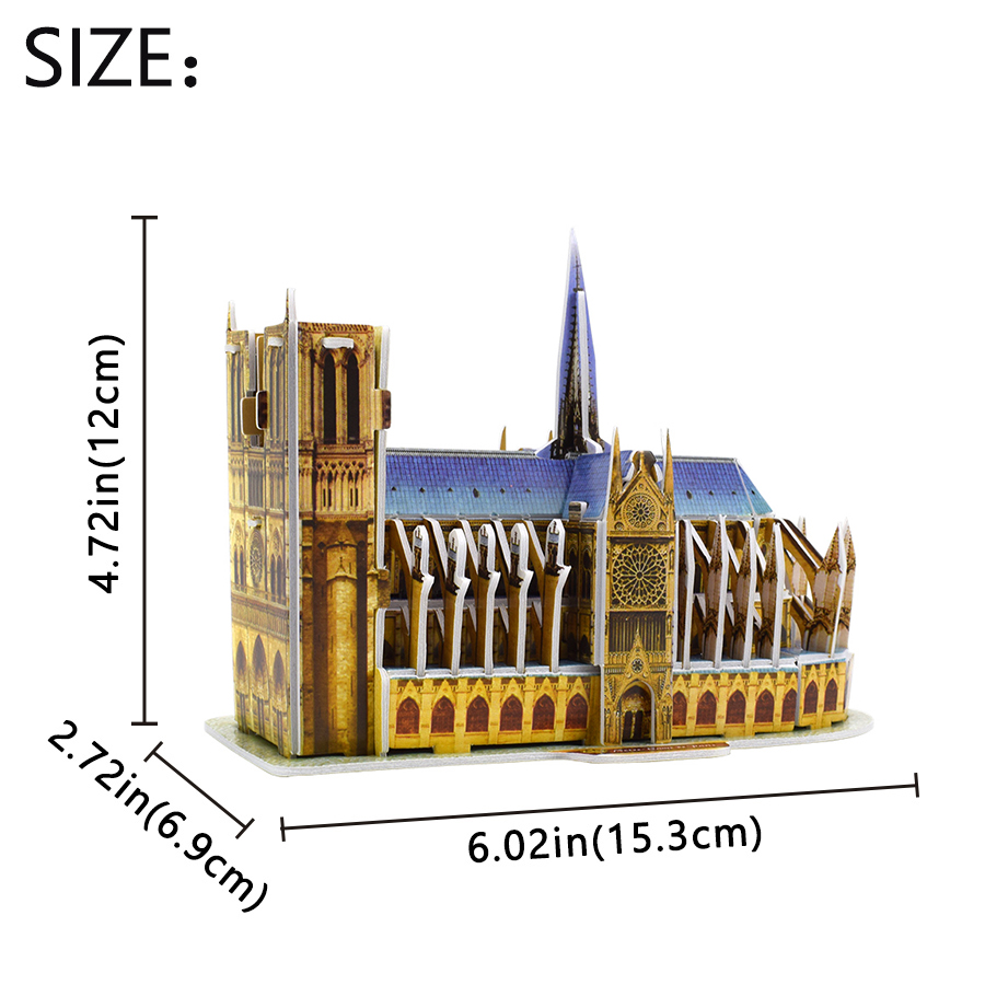 3D Puzzle Notre Dame De Paris  - Kids Toys Paris recension och pris