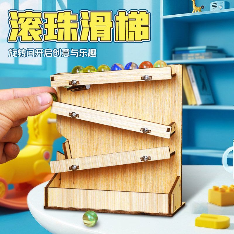 Wooden Marble Run DIY Kit, STE - Marble Run Set recension och pris