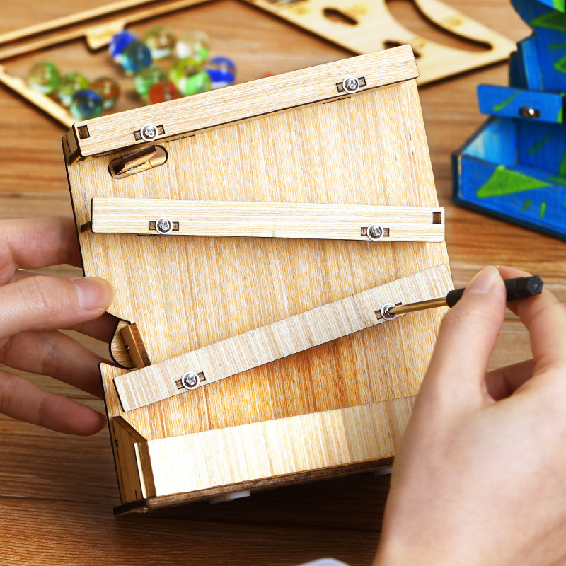 Wooden Marble Run DIY Kit, STE - Marble Run Set recension och pris