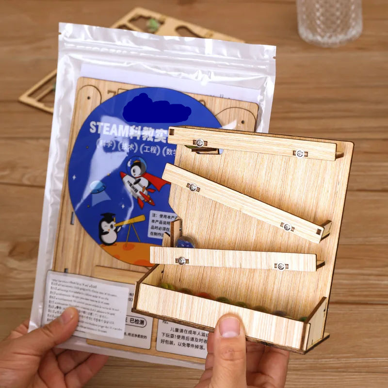 Wooden Marble Run DIY Kit, STE - Marble Run Set recension och pris