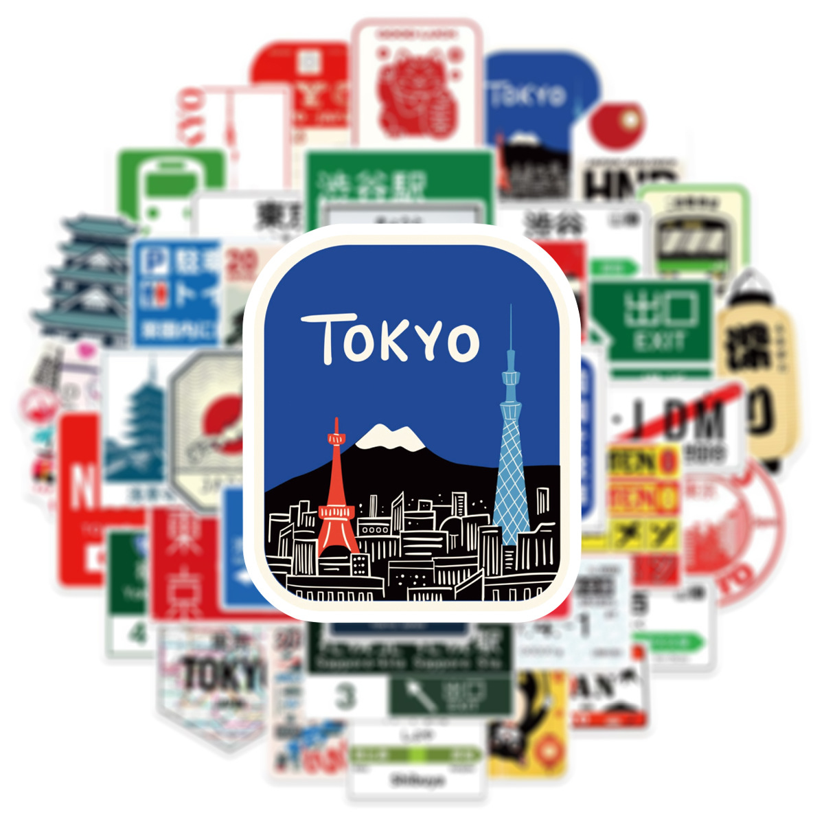 50PCS Japanese-Style Urban Log - Kids Toys Logo recension och pris