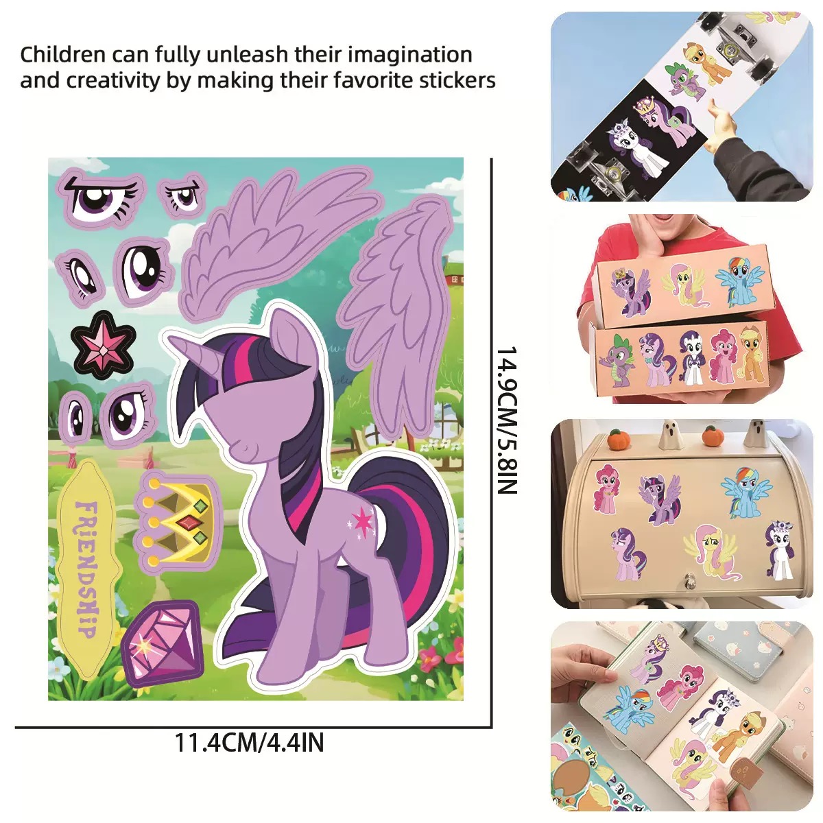 8/16PCS My Little Pony Sticker - Kids Toys Png recension och pris